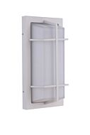 Bulkhead Rectangular 2-Light Outdoor Bulkhead in Textured White