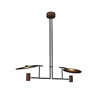 Dot 2-Light Pendant in American Walnut