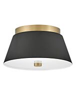 Tess 2-Light LED Flush Mount in Black