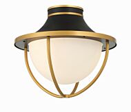 Two Light Outdoor Semi Flush Mount by Crystorama