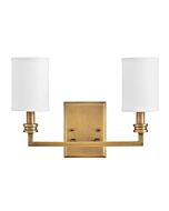 Moore 2-Light LED Wall Sconce in Heritage Brass