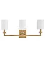 Moore 3-Light LED Wall Sconce in Heritage Brass