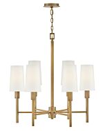 Fenwick 6-Light LED Chandelier in Heritage Brass