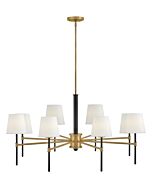 Saunders 8-Light LED Chandelier in Black