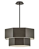 Facet 7-Light LED Convertible Chandelier in Black Oxide