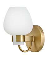 Sylvie 1-Light LED Wall Sconce in Heritage Brass