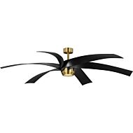 Insigna 1-Light 72" Outdoor Ceiling Fan in Vintage Brass