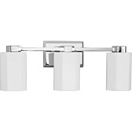 Estrada 3-Light Bathroom Vanity Light & Vanity in Polished Chrome