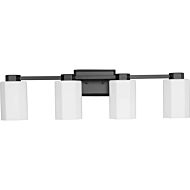 Estrada 4-Light Bathroom Vanity Light & Vanity in Matte Black