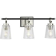 Cassell 3-Light Bathroom Vanity Light & Vanity in Brushed Nickel