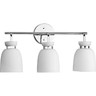 Lexie 3-Light Bathroom Vanity Light & Vanity in Polished Chrome