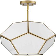 Latham 3-Light Flush Mount in Vintage Gold