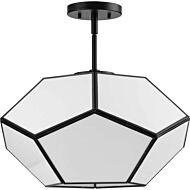 Latham 3-Light Flush Mount in Matte Black