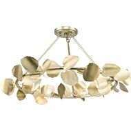 Laurel 6-Light Flush Mount in Gilded Silver