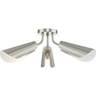 Cornett 3-Light Flush Mount in Brushed Nickel