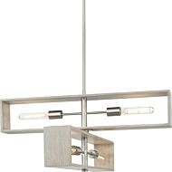 Boundary 4-Light Chandelier in Brushed Nickel