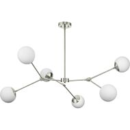 Haas 6-Light Chandelier in Brushed Nickel