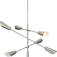 Cornett 6-Light Chandelier in Brushed Nickel