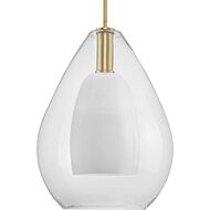 Carillon 1-Light Pendant in Brushed Gold