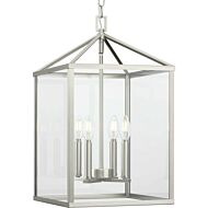 Hillcrest 4-Light Foyer Pendant in Brushed Nickel