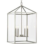 Hillcrest 4-Light Foyer Pendant in Brushed Nickel