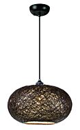 Maxim Lighting Bali 15.75 Inch Twine Pendant in Chocolate