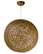 Maxim Lighting Bali 19 Inch Twine Pendant in Natural