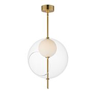 Martini 1-Light LED Pendant in Natural Aged Brass