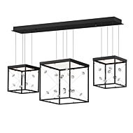 Entanglement 1-Light LED Linear Pendant in Black