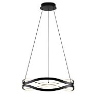 Curvo 1-Light LED Pendant in Black