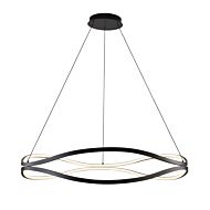 Curvo 1-Light LED Pendant in Black