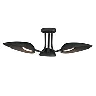 Marsh 3-Light LED Semi-Flush Mount in Black