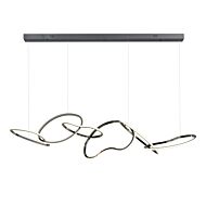 Unity 1-Light LED Linear Pendant in Black Chrome