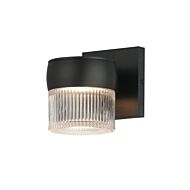 Modular 1-Light LED Outdoor Wall Sconce in Black