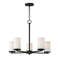 Lateral 5-Light Chandelier in Black
