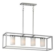 Lateral 4-Light Linear Pendant in Satin Nickel