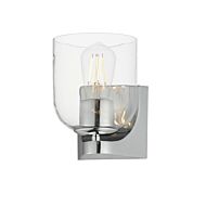 Scoop 1-Light Bathroom Vanity Light in Polished Chrome