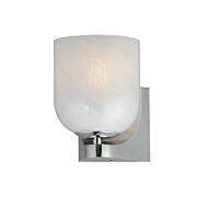 Scoop 1-Light Bathroom Vanity Light in Polished Chrome