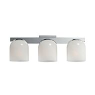 Scoop 3-Light Bathroom Vanity Light in Polished Chrome