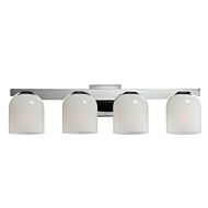 Scoop 4-Light Bathroom Vanity Light in Polished Chrome