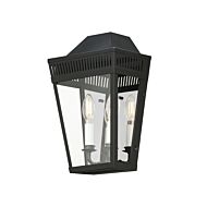 Oxford 2-Light Outdoor Wall Sconce in Black