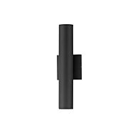 Calibro 2-Light LED Outdoor Wall Sconce in Black