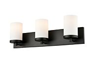 DVI Dieppe 3-Light Bathroom Vanity Light in Ebony