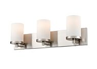 DVI Dieppe 3-Light Bathroom Vanity Light in Satin Nickel