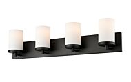 DVI Dieppe 4-Light Bathroom Vanity Light in Ebony