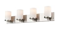 DVI Dieppe 4-Light Bathroom Vanity Light in Satin Nickel