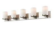 DVI Dieppe 5-Light Bathroom Vanity Light in Satin Nickel