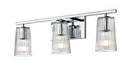 DVI Lasalle 3-Light Bathroom Vanity Light in Chrome