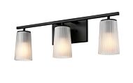 DVI Luca 3-Light Bathroom Vanity Light in Ebony