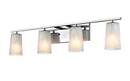 DVI Luca 4-Light Bathroom Vanity Light in Chrome